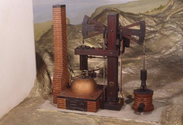 Pompa a fuoco di Newcomen - modello di macchina atmosferica ad effetto semplice - industria, manifattura, artigianato