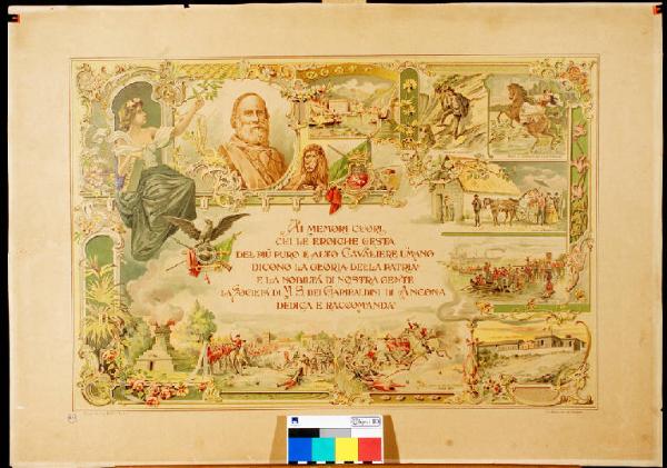 DIPLOMA DELLA SOCIETA' DEI GARIBALDINI DI ANCONA