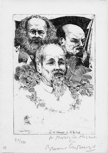 Ritratti di Ho Chi-Minh, Vladimir Lenin, Karl Marx
