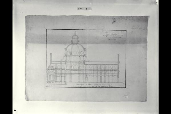 Sezione longitudinale del Duomo di Pavia