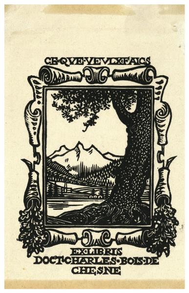 Ex libris per Charles Bois de Chesne (Carlo Querceto)