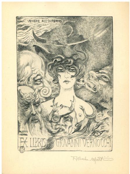 Ex Libris Giovanni Vernocchi (Venere all'inferno)