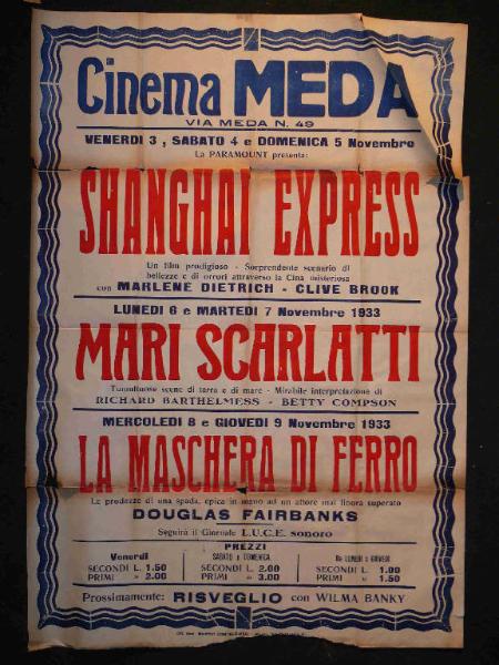 Shangai express/ Mari scarlatti/ La maschera di ferro/ risveglio