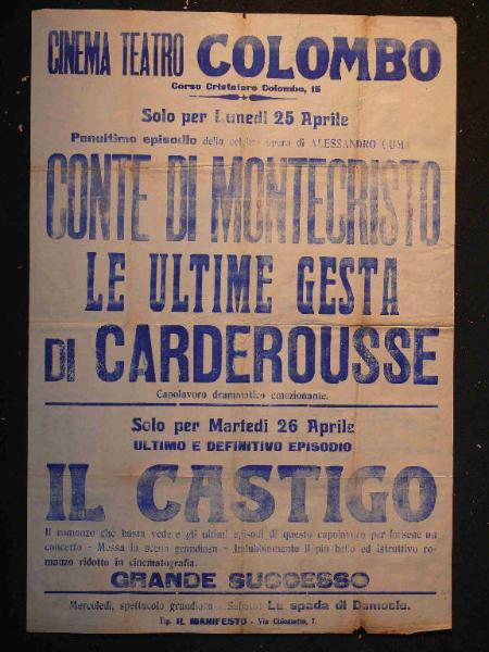 Conte di Montecristo: Le ultime gesta di Carderousse (penultimo episodio) - Il castigo (ultimo episodio)/ La spada di Damocle