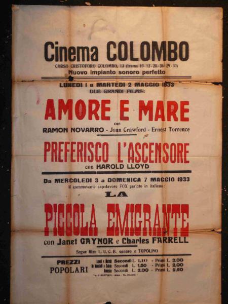 Amore e mare/ Preferisco l'ascensore/ La piccola emigrante