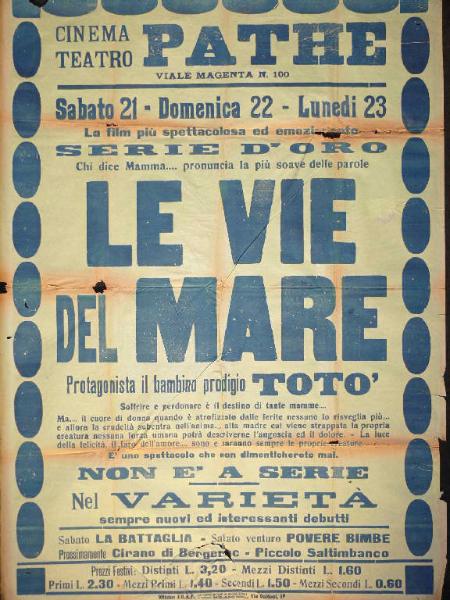 Le vie del mare/ La battaglia/ Povere bimbe/ Cirano di Bergerac/ Piccolo saltimbanco