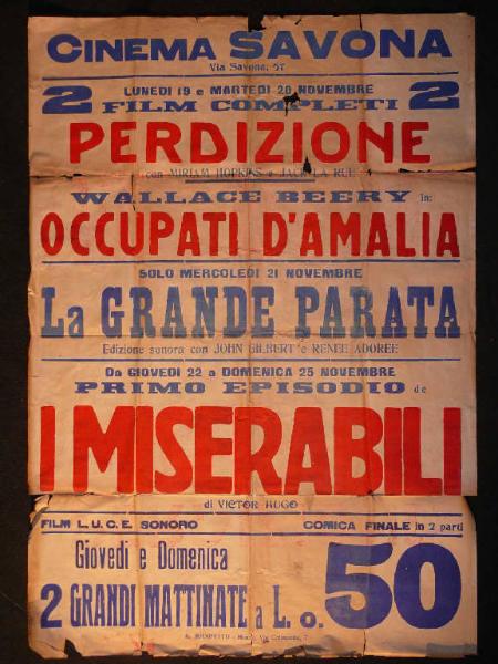 Perdizione/ Occupati d'Amalia/ La grande Parata/ I Miserabili (primo episodio)