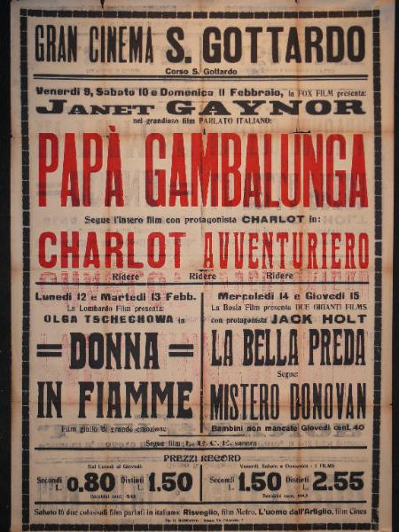 Papà Gambalunga/ Charlot avventuriero/ La donna in fiamme/Bella preda/ Mistero Donovan/ Risveglio/ L' uomo dall'artiglio