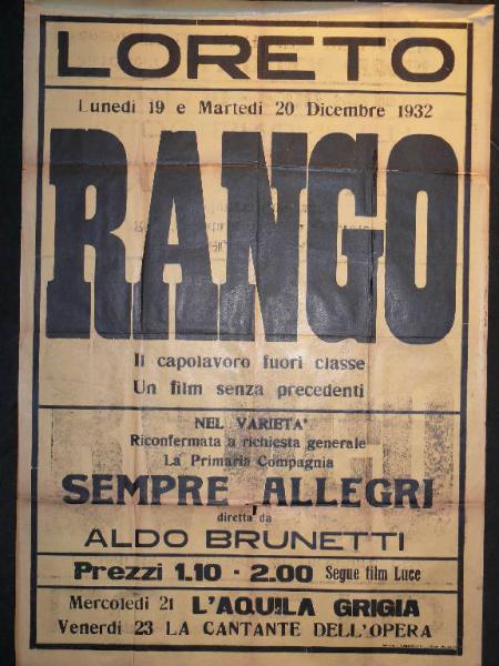 Rango/ L' aquila grigia/ La cantante dell'opera