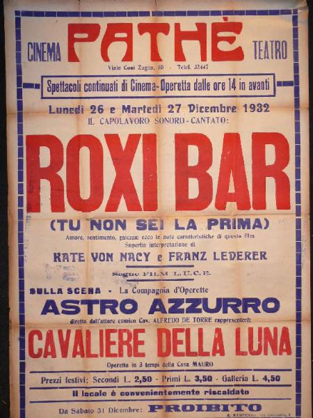 Roxi bar (Tu non sei la prima)/ Cavaliere della luna/ Proibito