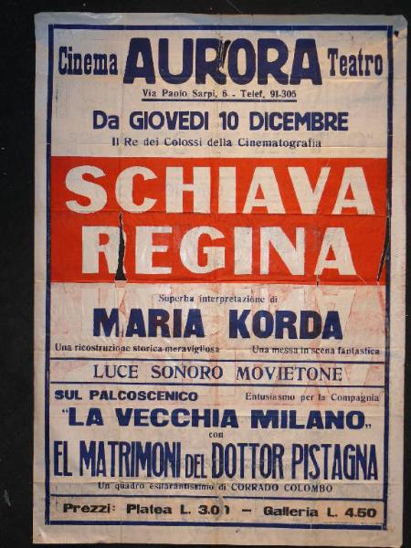 Schiava regina/ El matrimoni del Dottor Pistagna