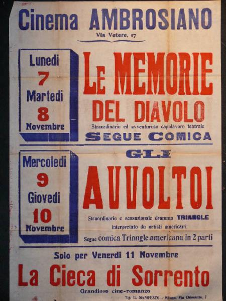 Le memorie del diavolo/ Gli avvoltoi/ La cieca di Sorrento