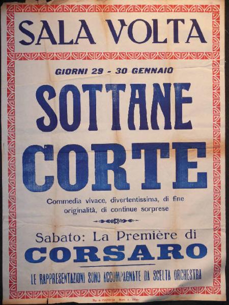 Sottane corte/ Corsaro