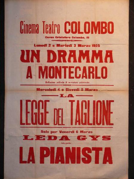 Un dramma a Montecarlo/ La legge del taglione/ La pianista