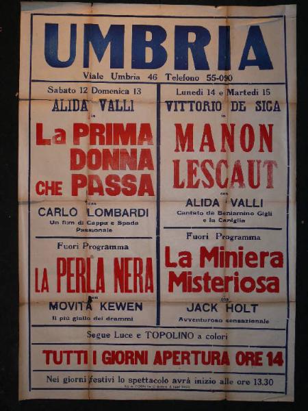 La prima donna che passa/ La perla nera/ Manon Lescaut/ La miniera misteriosa