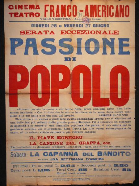 Passione di popolo/ La capanna del bandito (Una settimana d'amore)