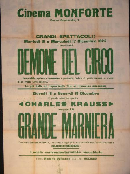 Demone del circo/ La grande Marniera/ Sceicco