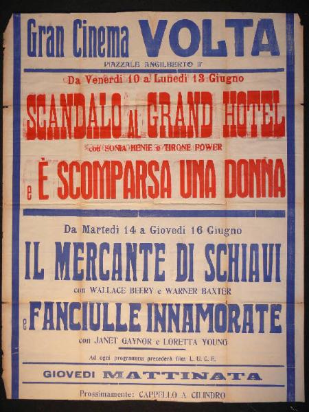 Scandalo al Grand Hotel/ E' scomparsa una donna/ Il mercante di schiavi/ Fanciulle innamorate/ Cappello a cilindro