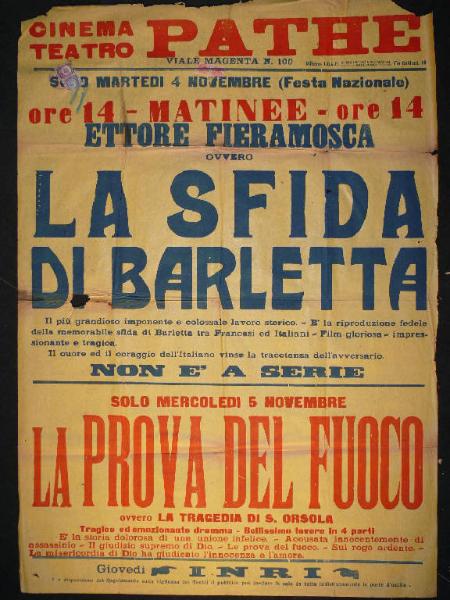 Ettore Fieramosca (La sfida di Barletta)/ La prova del fuoco (La tragedia di S. Orsola)/ Inri