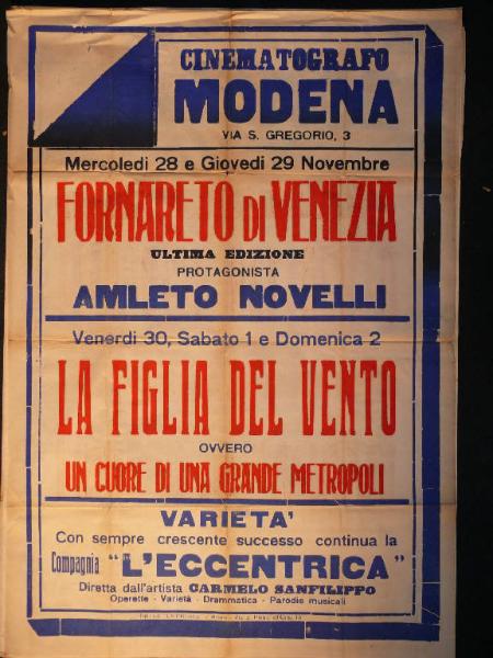 Fornareto di Venezia/ La figlia del vento (Un cuore di una grande metropoli)