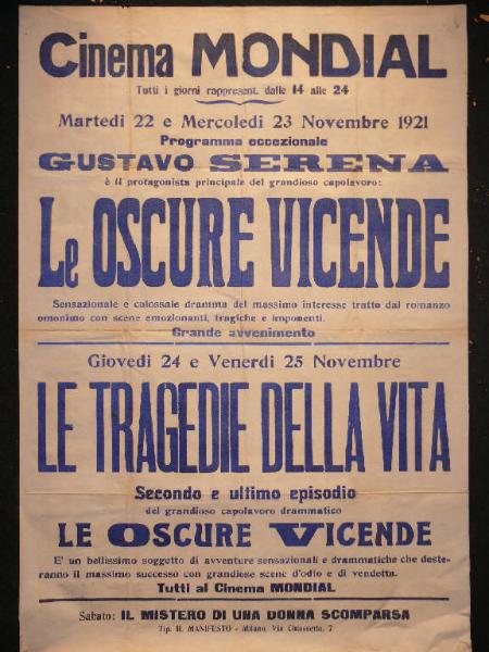 Le oscure vicende (Secondo episodio: Le tragedie della vita)/ Il mistero di una donna scomparsa