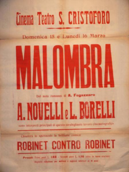 Malombra/ Robinet contro Robinet