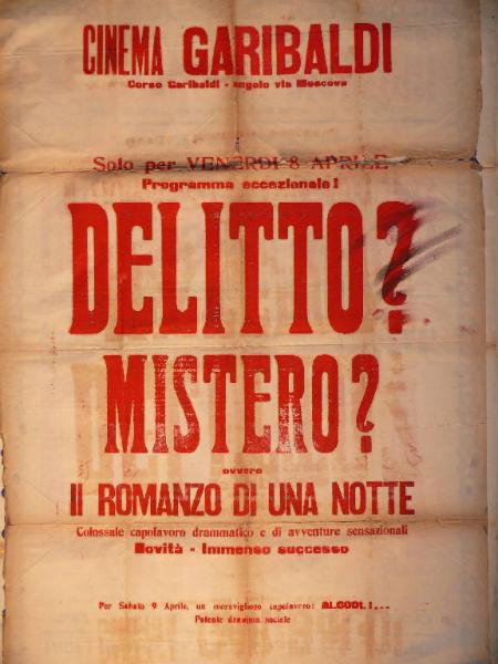 Delitto? Mistero? (Il romanzo di una notte)/ Alcool