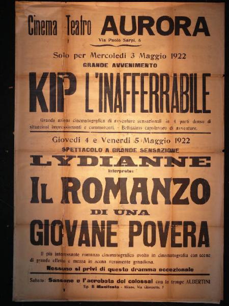 Kip l'inafferrabile/ Il romanzo di una giovane povera/ Sansone e l'acrobata del colossal