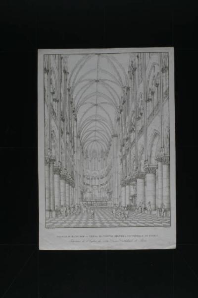 Veduta interna della chiesa di Nostra Signora cattedrale di Parigi