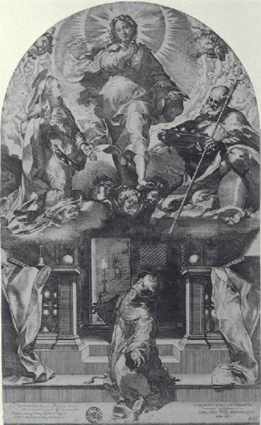 Ostendit Christus se se Franciscus adorat, / [...] O uere Aligerum nomine sancta domus