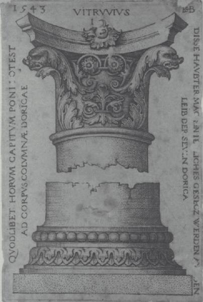 Disegni di capitelli e colonne