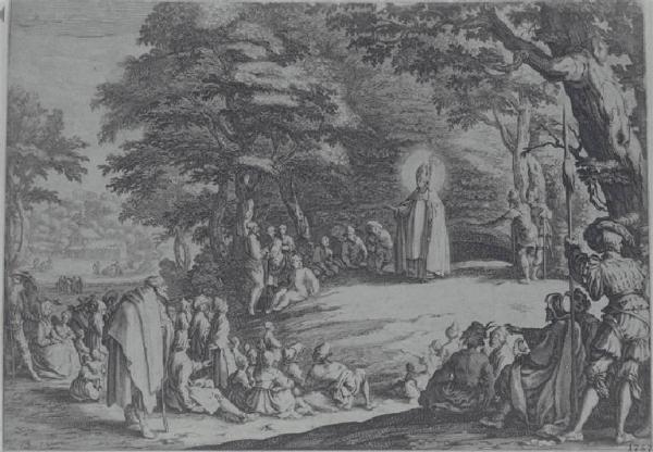 San Nicolò predicante in ambiente paesistico