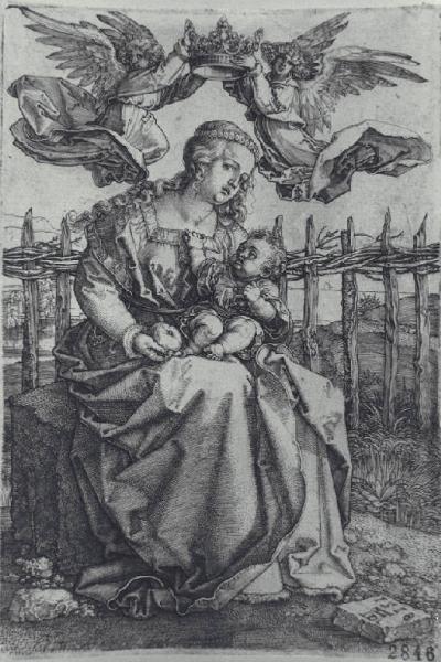 Madonna con Gesù Bambino incoronata da due angeli