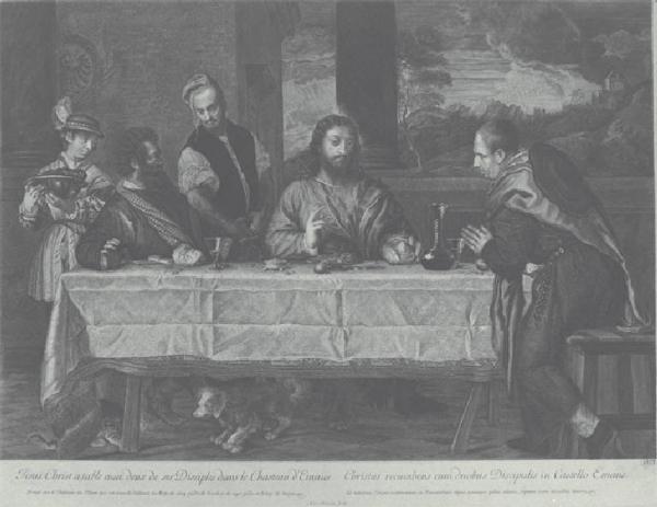 Jesus Christ a table [...] d'Emaus