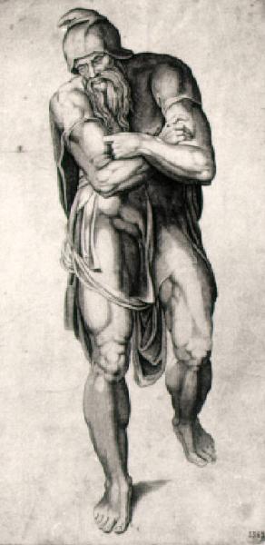Figura maschile con braccia incrociate