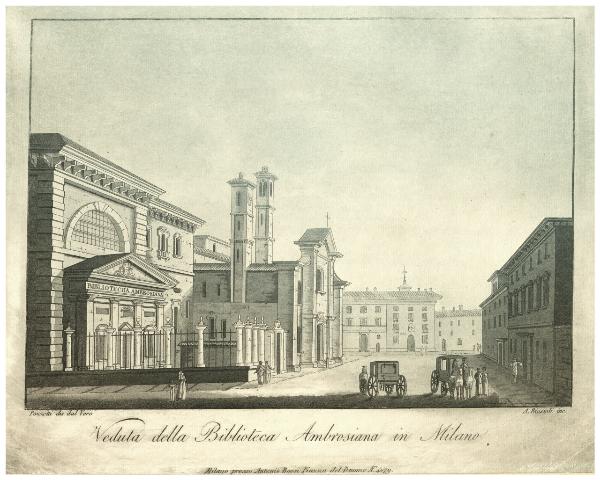 Veduta della Biblioteca Ambrosiana in Milano