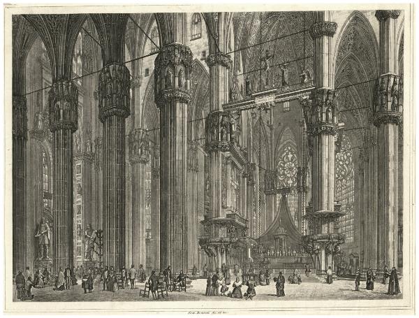 Veduta interna del Duomo di Milano