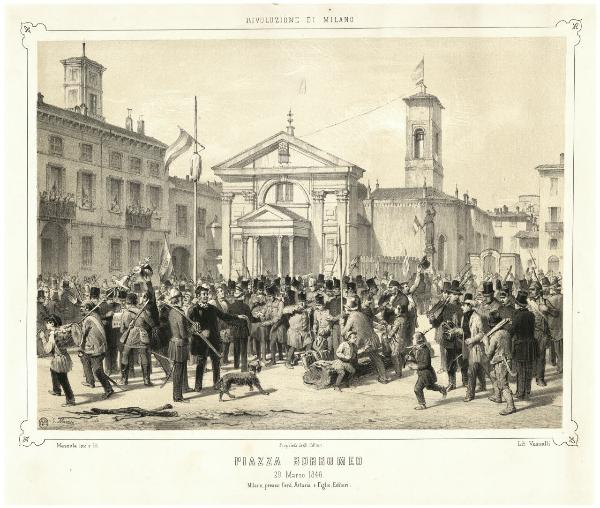 Piazza Borromeo 20 Marzo 1848.