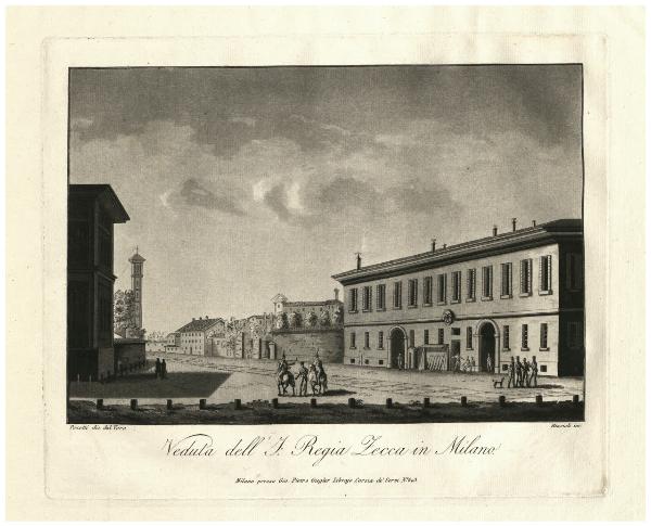 Veduta dell'I.Regia Zecca in Milano