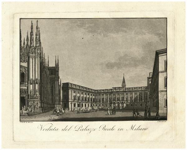 Veduta del Palazzo Reale in Milano