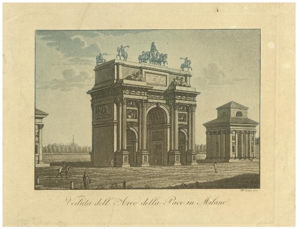 Veduta dell'Arco della Pace in Milano