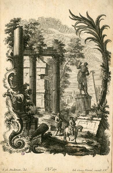Paesaggio con rovine
