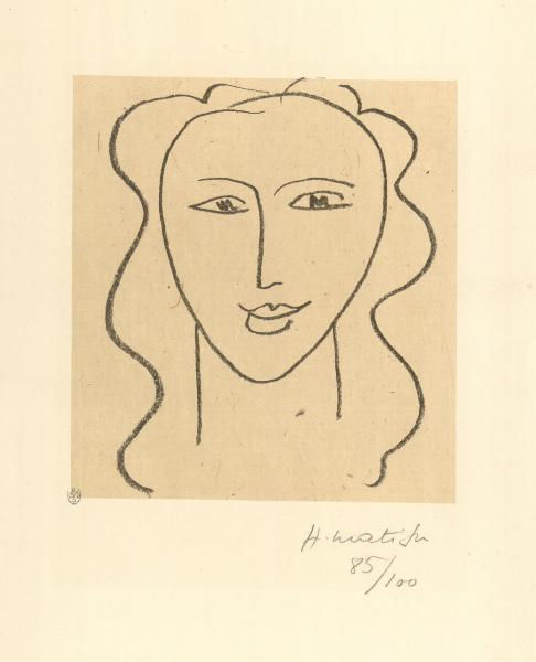 Etude pour la Vierge: visage