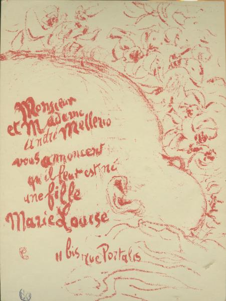 Billet de naissance de Marie-Louise Mellerio