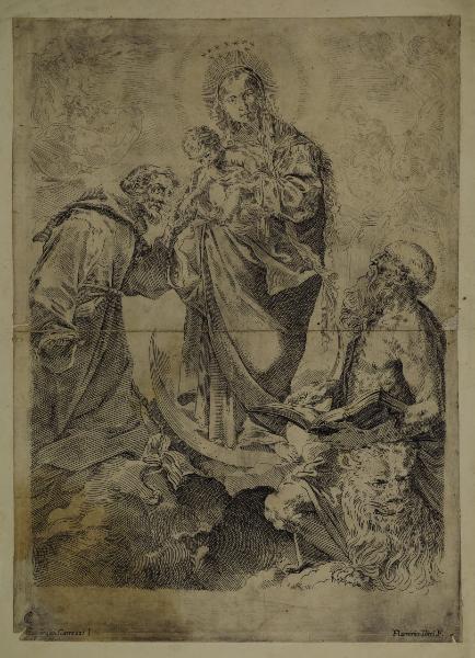 Madonna con Bambino in gloria con San Francesco d'Assisi e San Girolamo