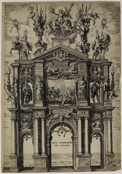 Arco di trionfo di Ferdinando: facciata anteriore