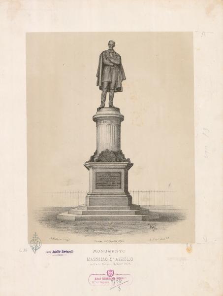 Monumento a Massimo D'Azeglio eretto in Torino il 9 nov. 1873