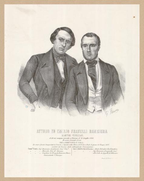 Attilio ed Emilio fratelli Bandiera martiri veneziani