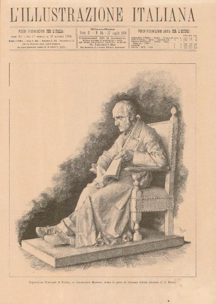 Esposizione Nazionale di Torino - Alessandro Manzoni, statua in gesso