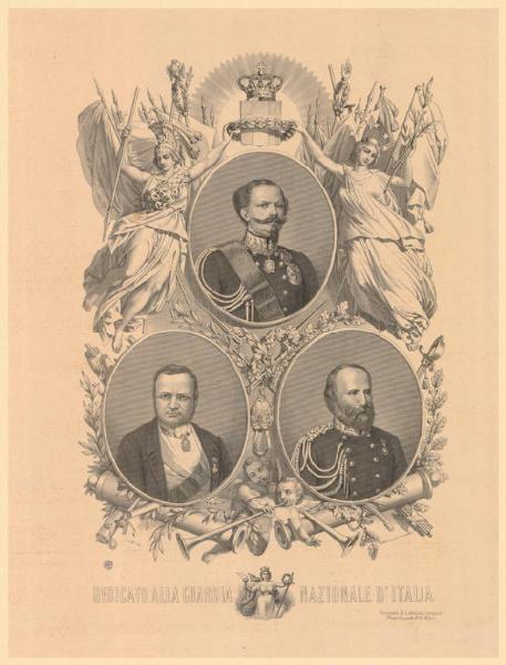 Ritratti di Vittorio Emanuele II, Cavour e Garibaldi